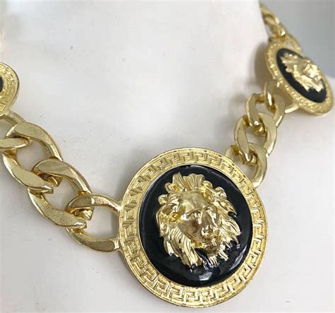 versace jewelry shop online|authentic versace lion necklace.